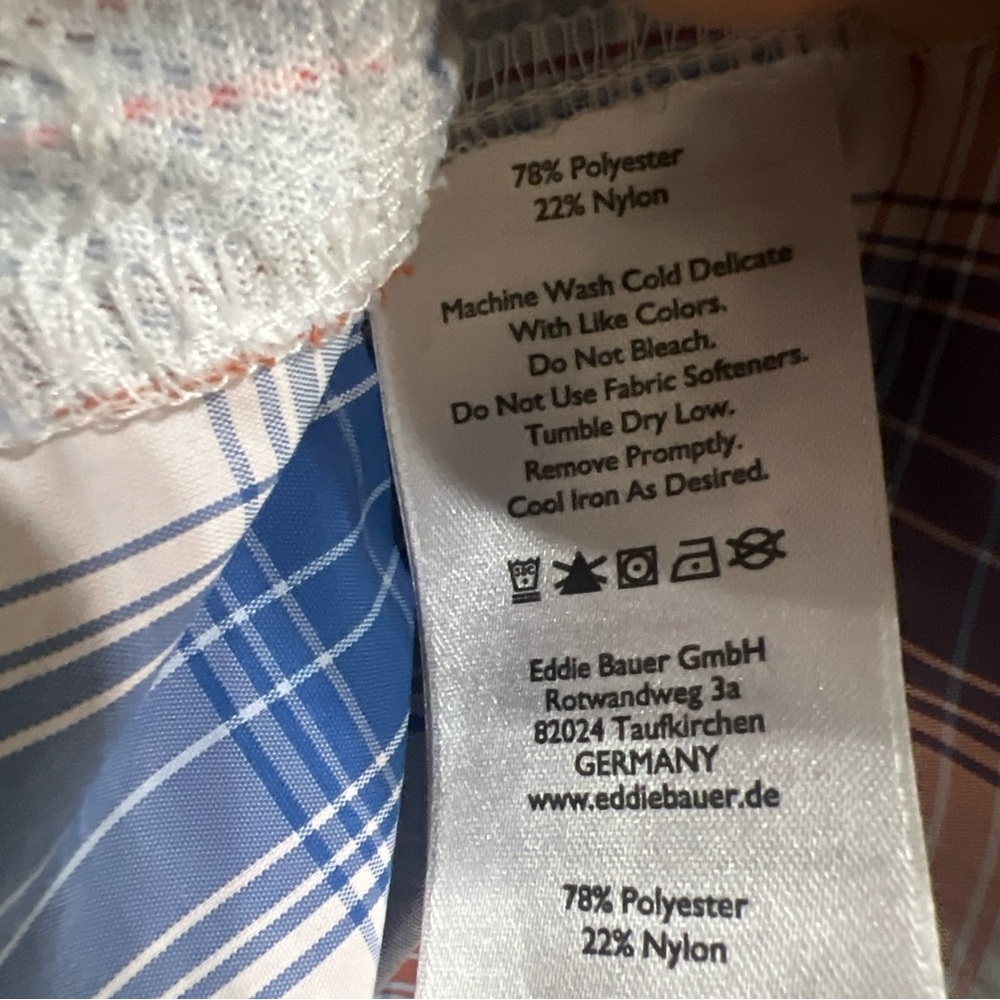 Eddie Bauer Travex Women's Blue & Red Plaid Hiking Shirt Top; M - Picture 13 of 14